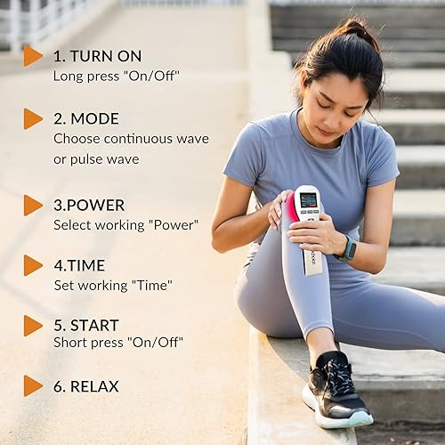 Miniatura 9 de Dispositivo de terapia de luz roja, 4x808nm+16x650nm, terapia de luz roja infrarroja para alivio del dolor corporal, rodilla, pies, espalda, pierna,