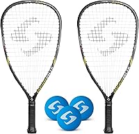 Gearbox GB50 Racquetball 2-Player Kit: 2 Lightweight Racquets + 3 Blue Balls for Beginners