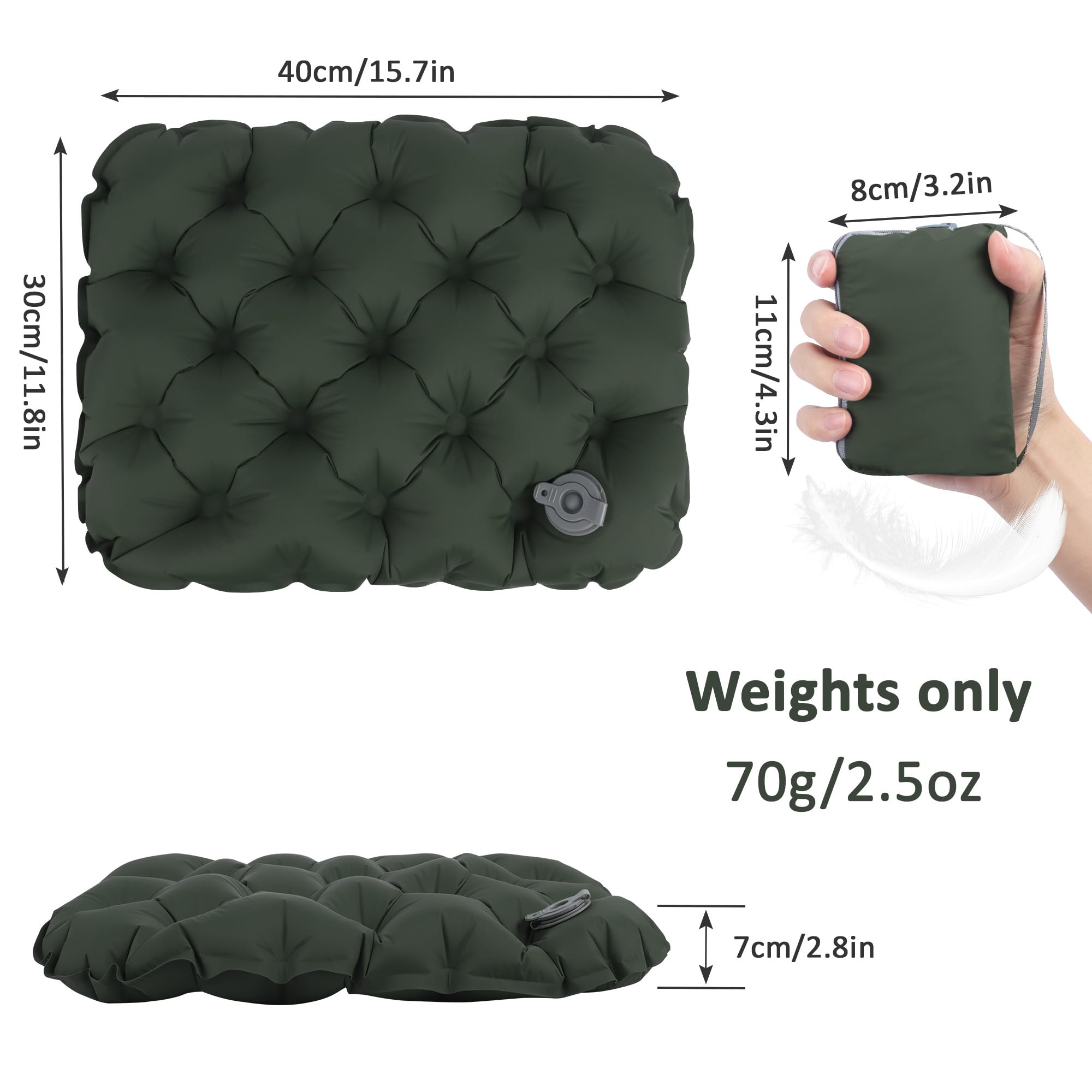Lollanda Inflatable Air Cushion seat, Portable Travel Seat Cushion for Camping Office Chair, and Long Sitting - Image 2