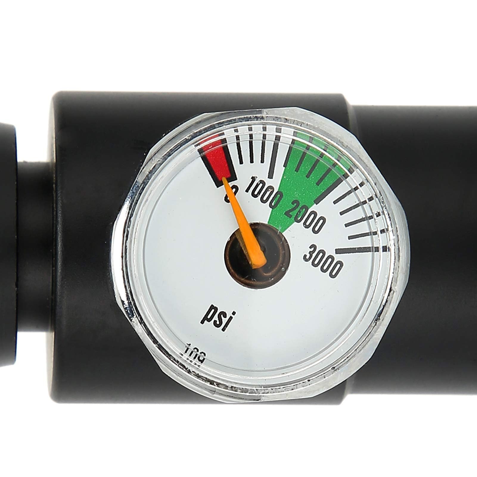 TOPINCN Adattatore di ricarica CO2 con manometro, kit nero CGA320 TR21-4