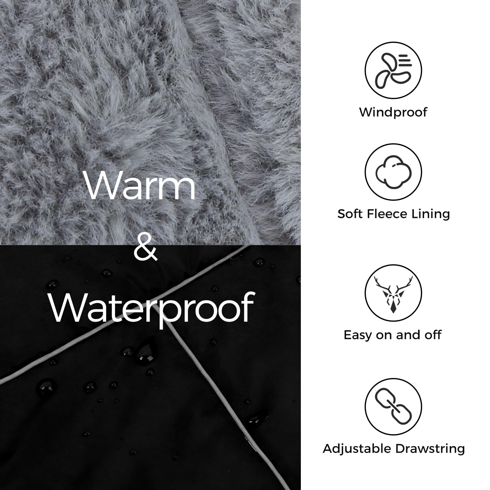Mihachi Veste d'hiver chaude pour chien de taille moyenne, veste imperméable avec harnais en polaire réfléchissante intégrée pour animaux de compagnie, manteaux par temps froid