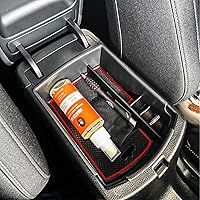 Vista 3 de TACORBO - Organizador de consola central compatible con KIA Soul 2020 2021 2022 2023 2024 2025 accesorios reposabrazos guantera almacenamiento Rojo