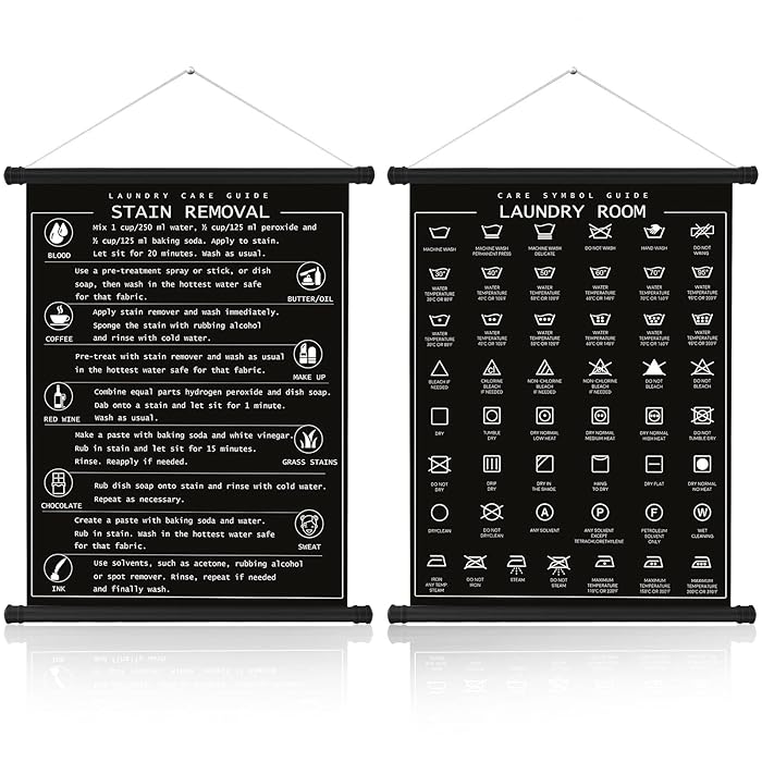 Buy 2 Pieces Laundry Room Decor Laundry Symbols Wall Art Laundry