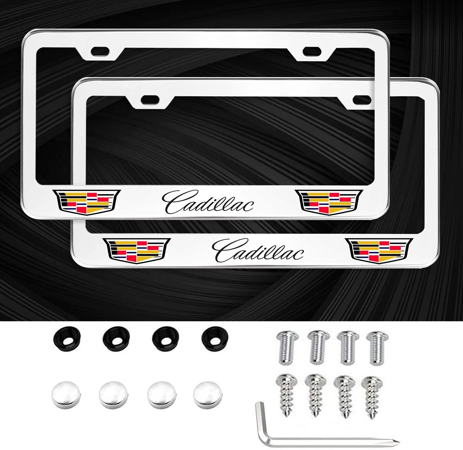2PCS Car License Plate Bracket Holder for Cadillac License
