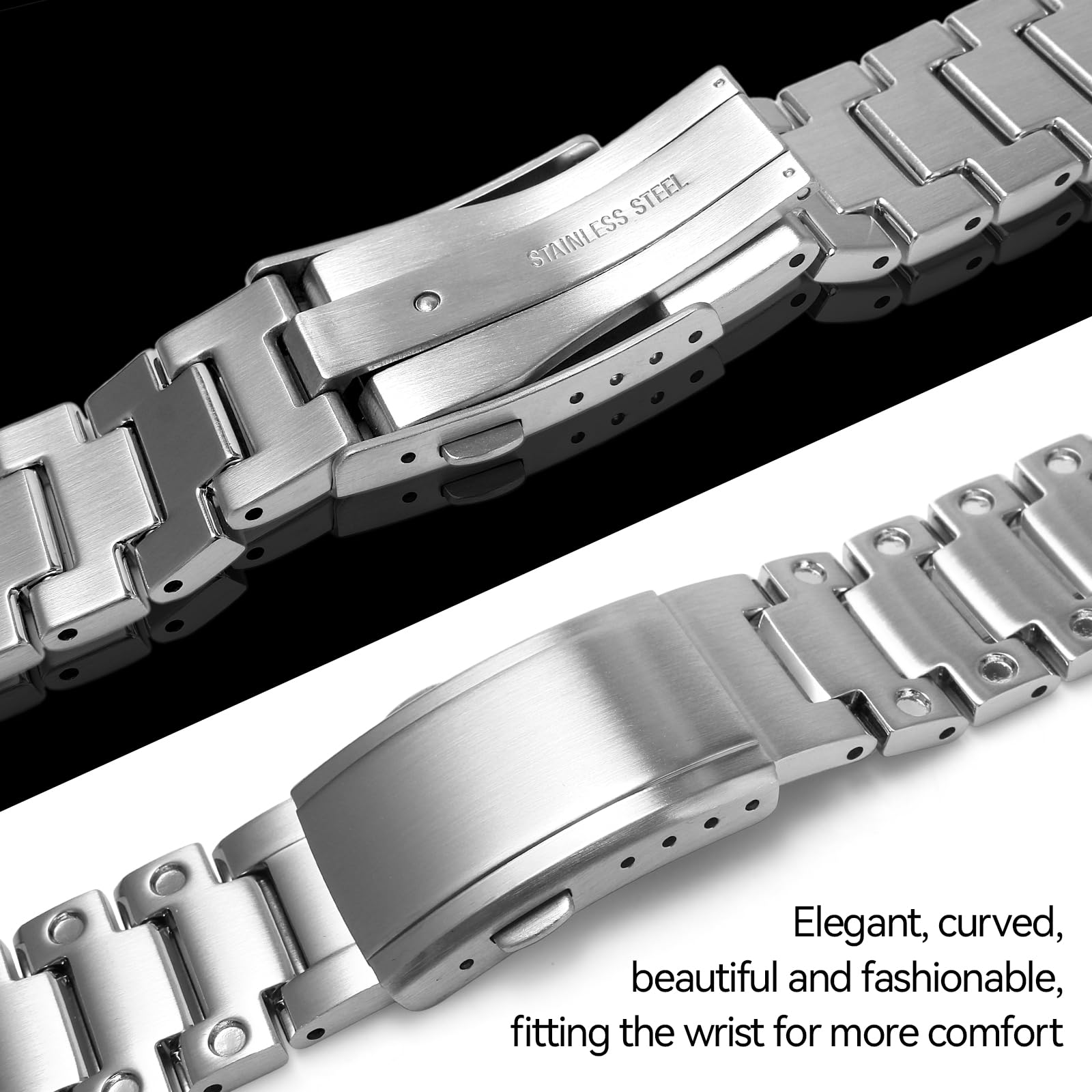 Zestaw MOD metalowy pasek do zegarka i etui na zegarek kompatybilny z Casio dla mężczyzn G-SHOCK DW-H5600 316 bransoletka ze stali nierdzewnej pasek i ramka