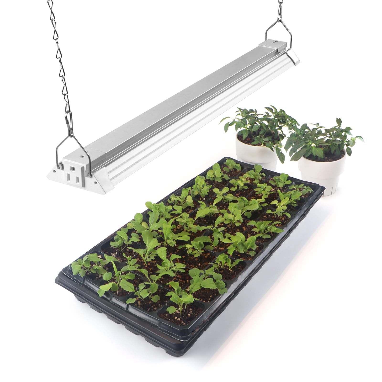 Barrina TX36 2FT Grow Light for Indoor Plants, 36W(200W Equivalent), High PPFD, Full Spectrum, Hanging Plant Lights for Indoor Growing, Seedlings, Vegetables, with On/Off Switch, Linkable, 1 Pack