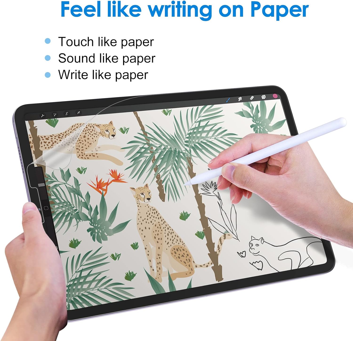 JETech Paper Screen Protector for iPad Air 5/4 (10.9-Inch, 2022/2020 Model, 5th/4th Generation), Anti-Glare - Image 4