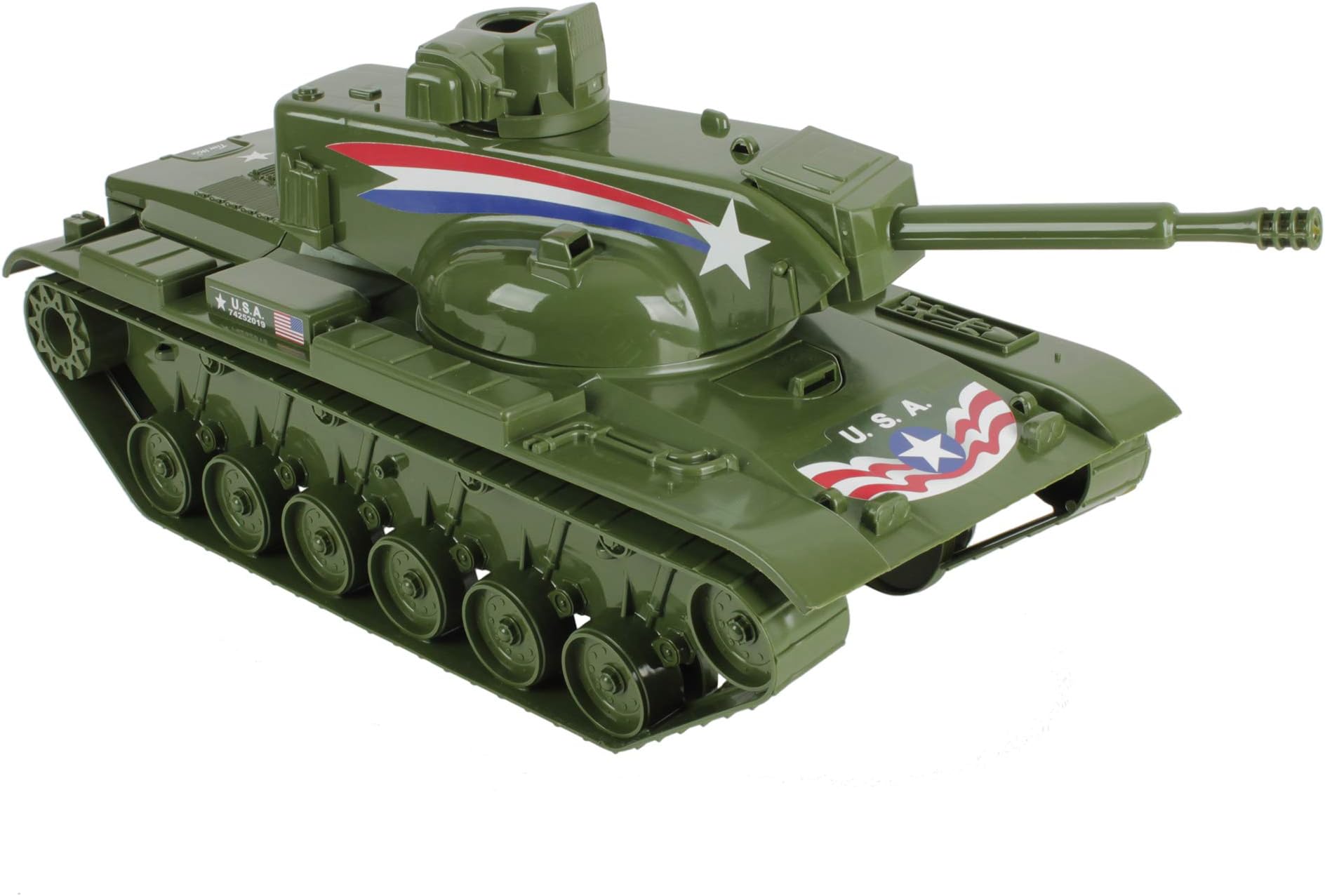 Tim Mee Dominator Big Tank for Action Figures - 22in Olive Green - Made in USA