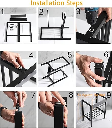 Miniatura 7 de Fregadero de lavandería independiente, fregadero de cerámica de 28.3 x 19 x 32.3 pulgadas con juego de tabla de lavar con soporte y kit de drenaje