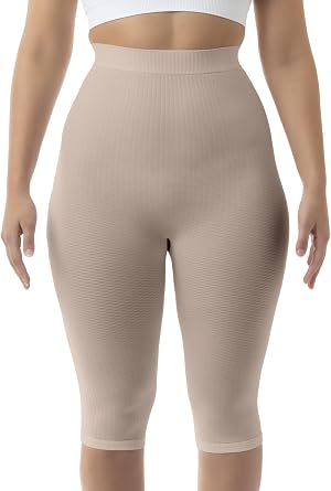 Farmacell Capri Leggings for Women, Anti-Cellulite Massage High Waisted 3/4 Leggings, Made in Italy, 123