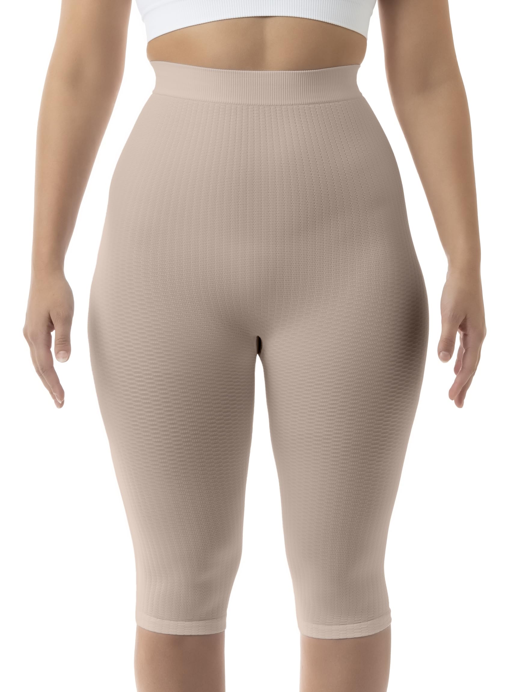 FarmaCell Anti-Cellulite Leggings Damen 3/4 mit Mikromassage, Hoher Bund, Made in Italy, 123