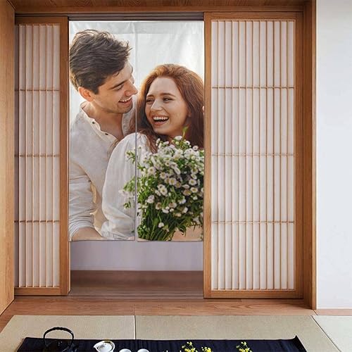 ADAPTOR Cortina japonesa personalizada Noren para puerta, tapiz de lino de algodón, cortina de puerta, regalos personalizados, decoración del hogar,