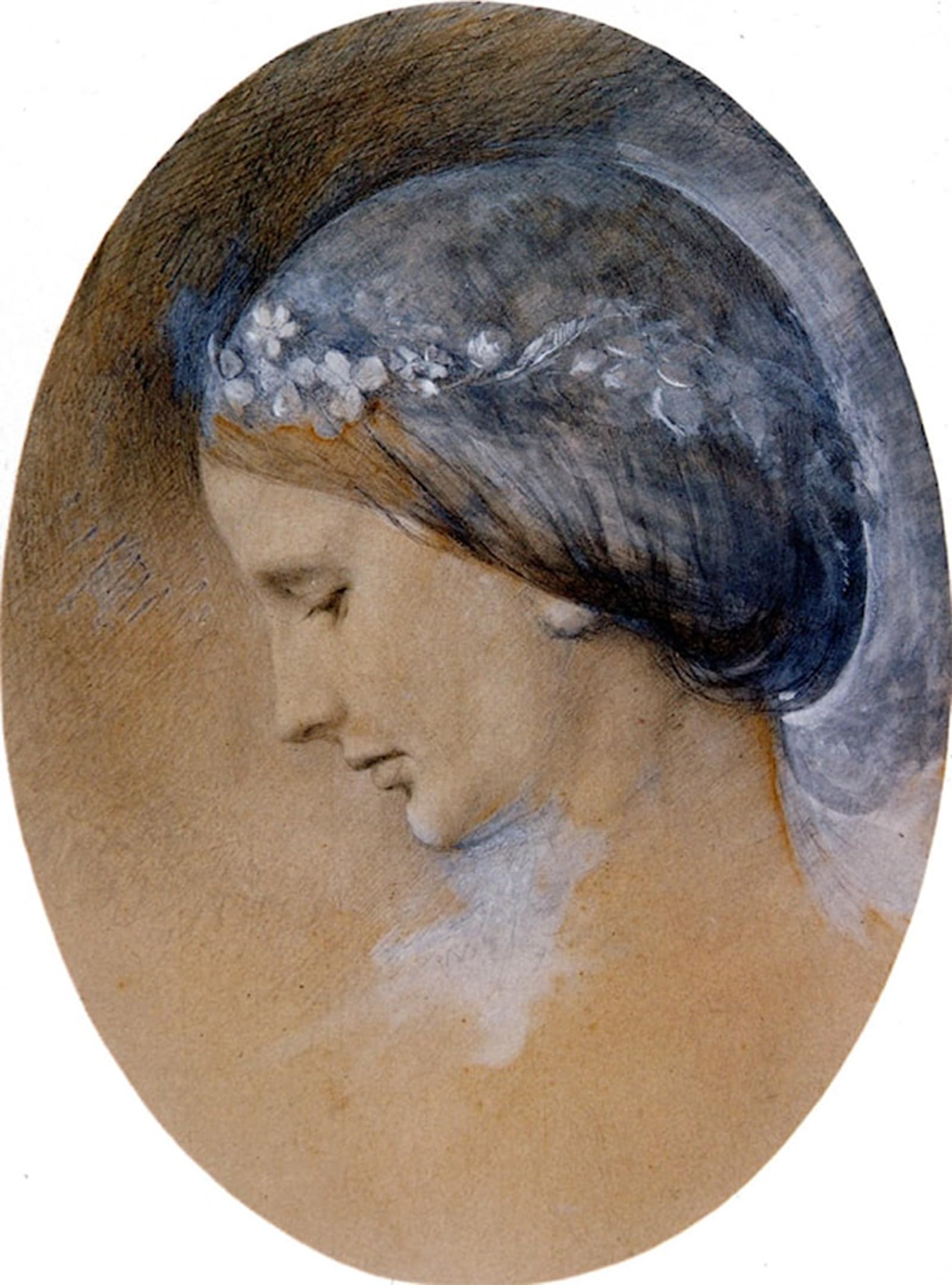 SERENDIPITP Abstract Painting Mural Print Picture Wall Decor Painting Portrait of Rosa by John Ruskin Vintage Wall Artwork for Home Decor 60x90cm