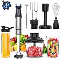 Vista 1 de Ganiza Batidora de Inmersión 8 en 1 Batidora de Mano Max 1000W Motor de Alta Resistencia, 16 Modos de Velocidad Batidora de Mano de Inmersión