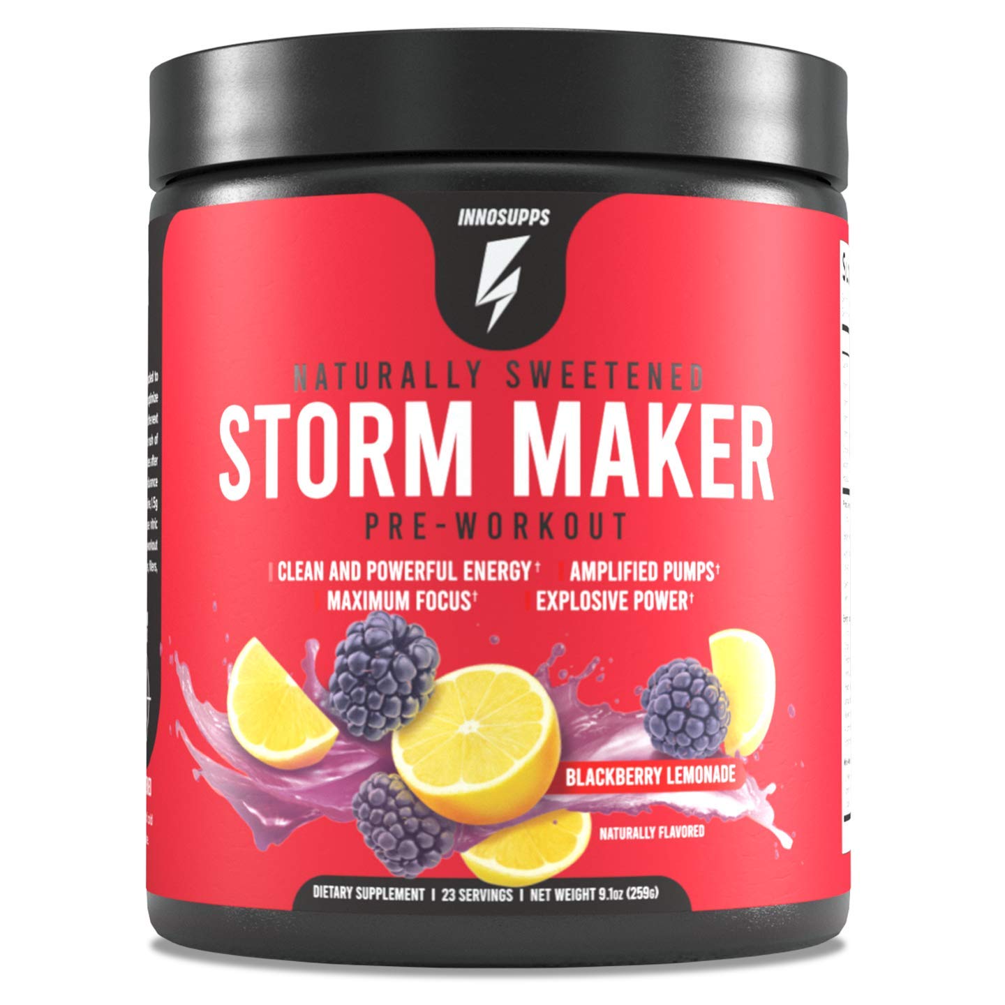 Inno Supps Storm Maker Pre Workout - Long Lasting Energy, Organic Caffeine & Yerba Mate, L-Citruline