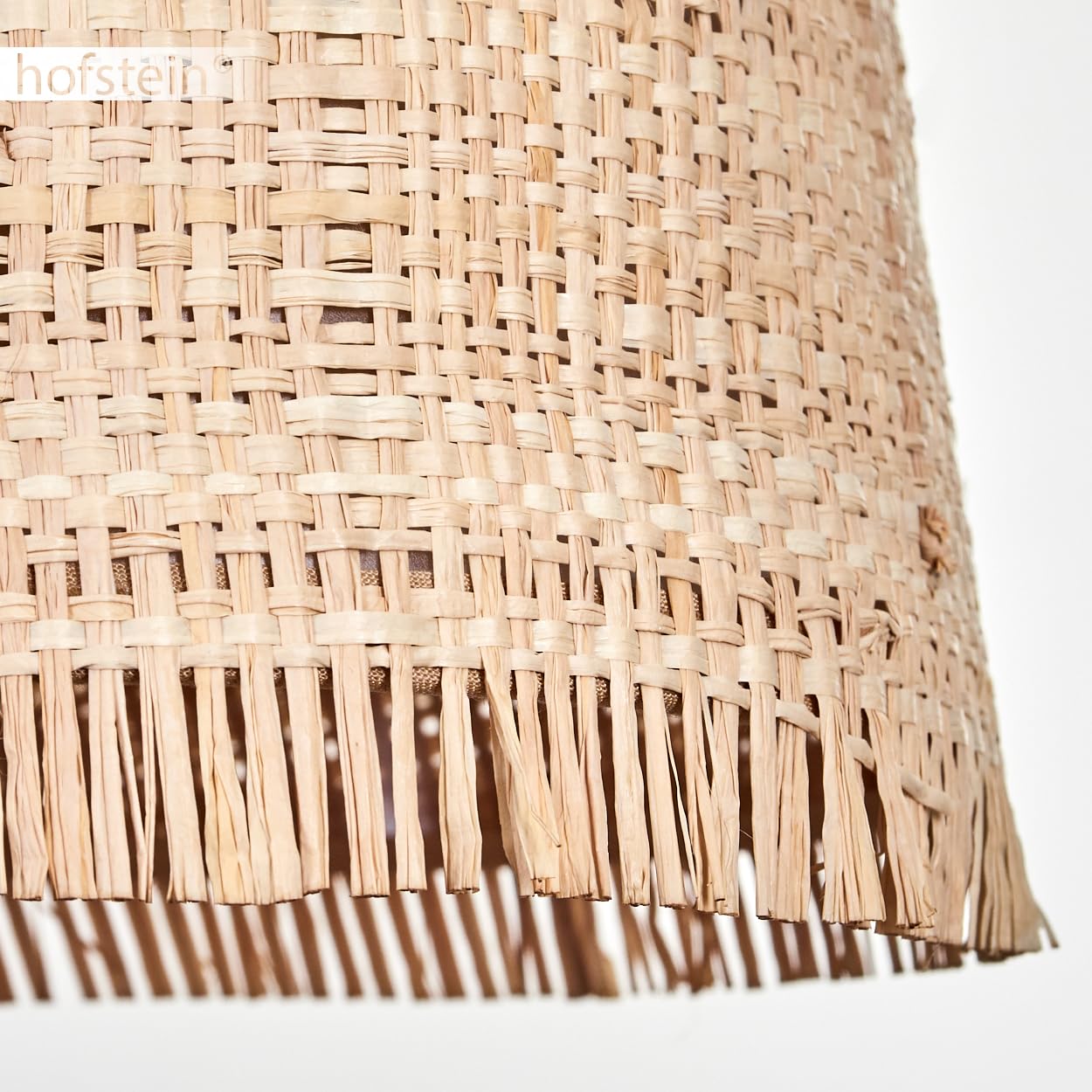 Lámpara colgante Soungou, moderna lámpara colgante de madera/metal/bastón en natural/negro/beige, lámpara colgante de 5 luces de diseño escandinavo, altura máx. 143 cm, 5 x E27, sin bombillas