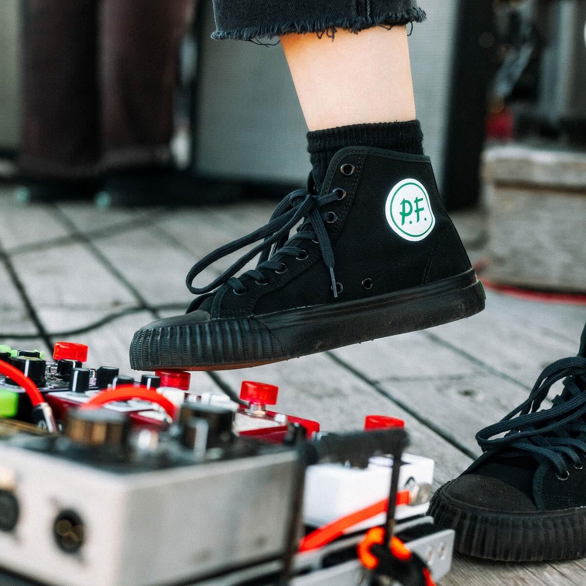 PF Flyers 1993 Black High Top Sneakers for Men and Women, Original Canvas Hi-Top Athletic Shoe, Unisex All Black Shoes - Image 2