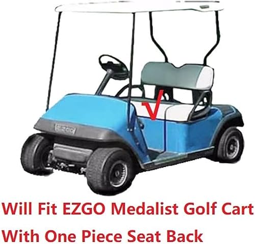 Vista 209 de Huskey - 4 fundas de asiento para carrito de golf delanteros y traseros para Club Car Precedent 2004+, modelos Tempo 2017+ G&E, negro de dos tonos