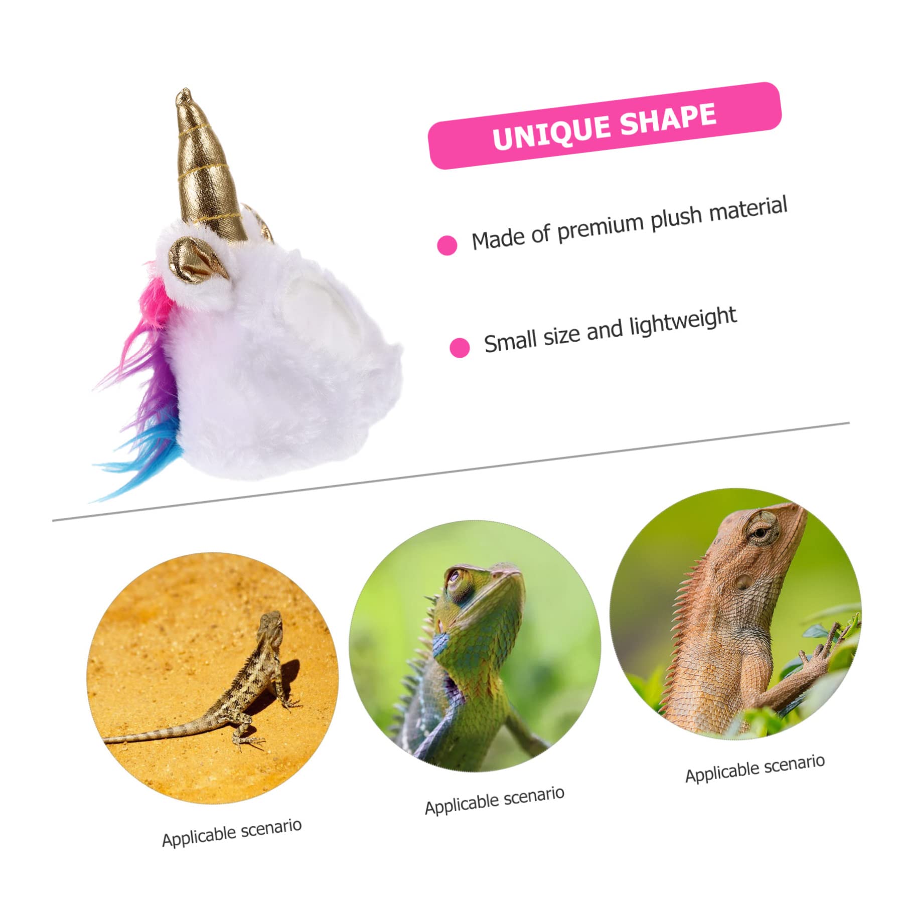 Mipcase 4pezzi Cappello Plush Per Animali Domestici Accessorio Per Rettile Forma Di Unicorno Per Festività e Foto Di Compleanno