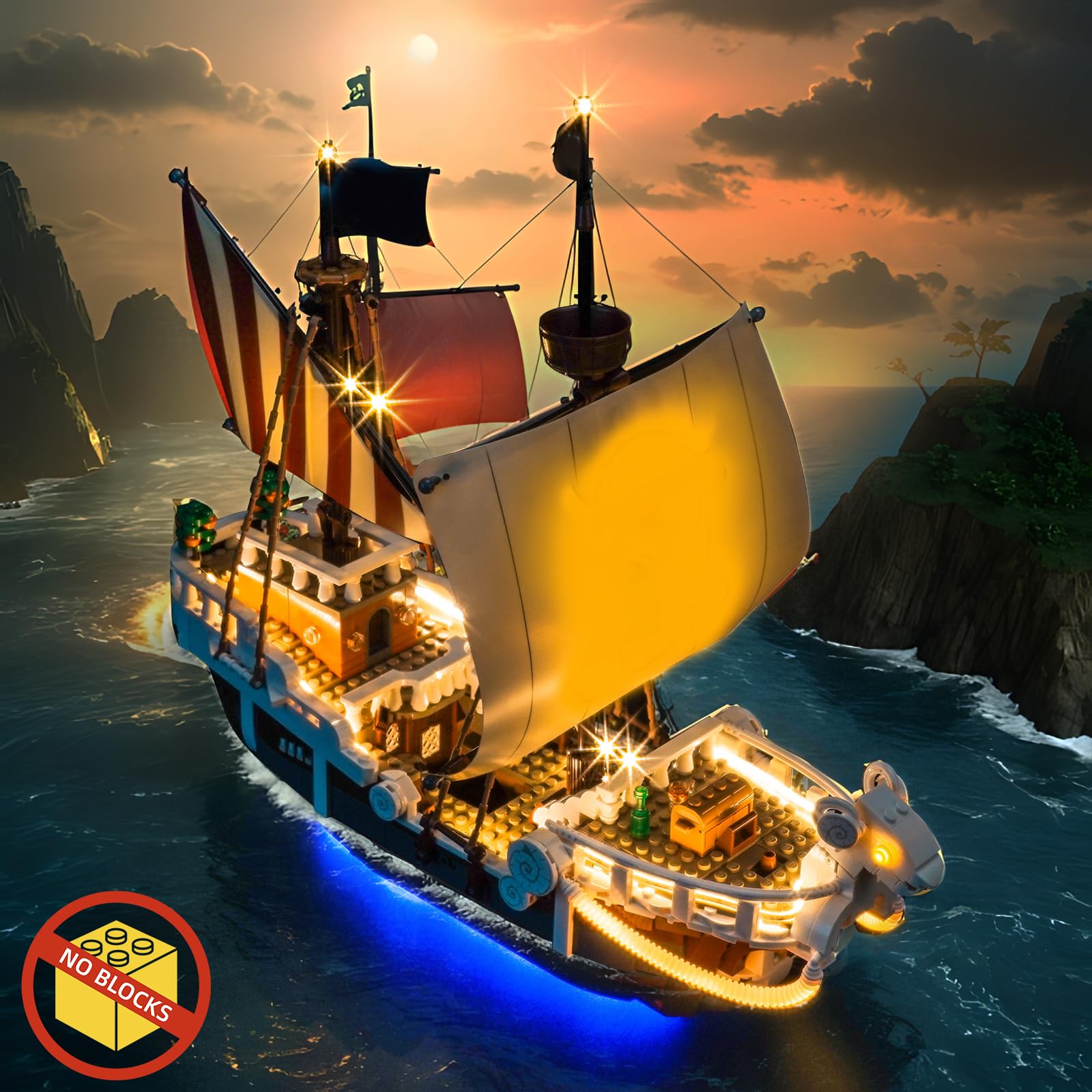 Light Kit Compatible with Lego The Going Merry Pirate Ship 75639 (No Model) - Image 4