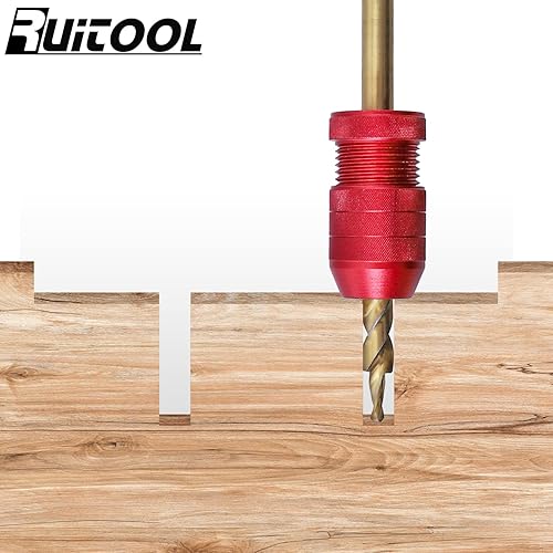 Miniatura 6 de RUITOOL Juego de tope de profundidad para brocas de taladro, tope de taladro ajustable Rango de tamaño de taladro aplicable 564"-316", 1564"-716",