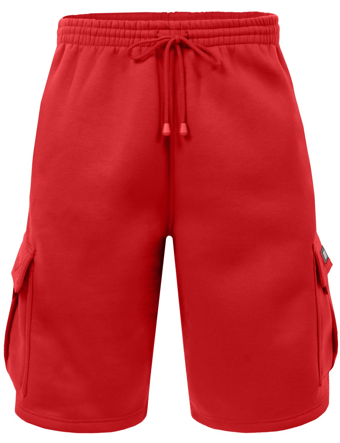 NE PEOPLE Mens Active Comfy Workout Gym Elastic Drawstring Fleece Cargo Sweat Shorts (M-7XL)