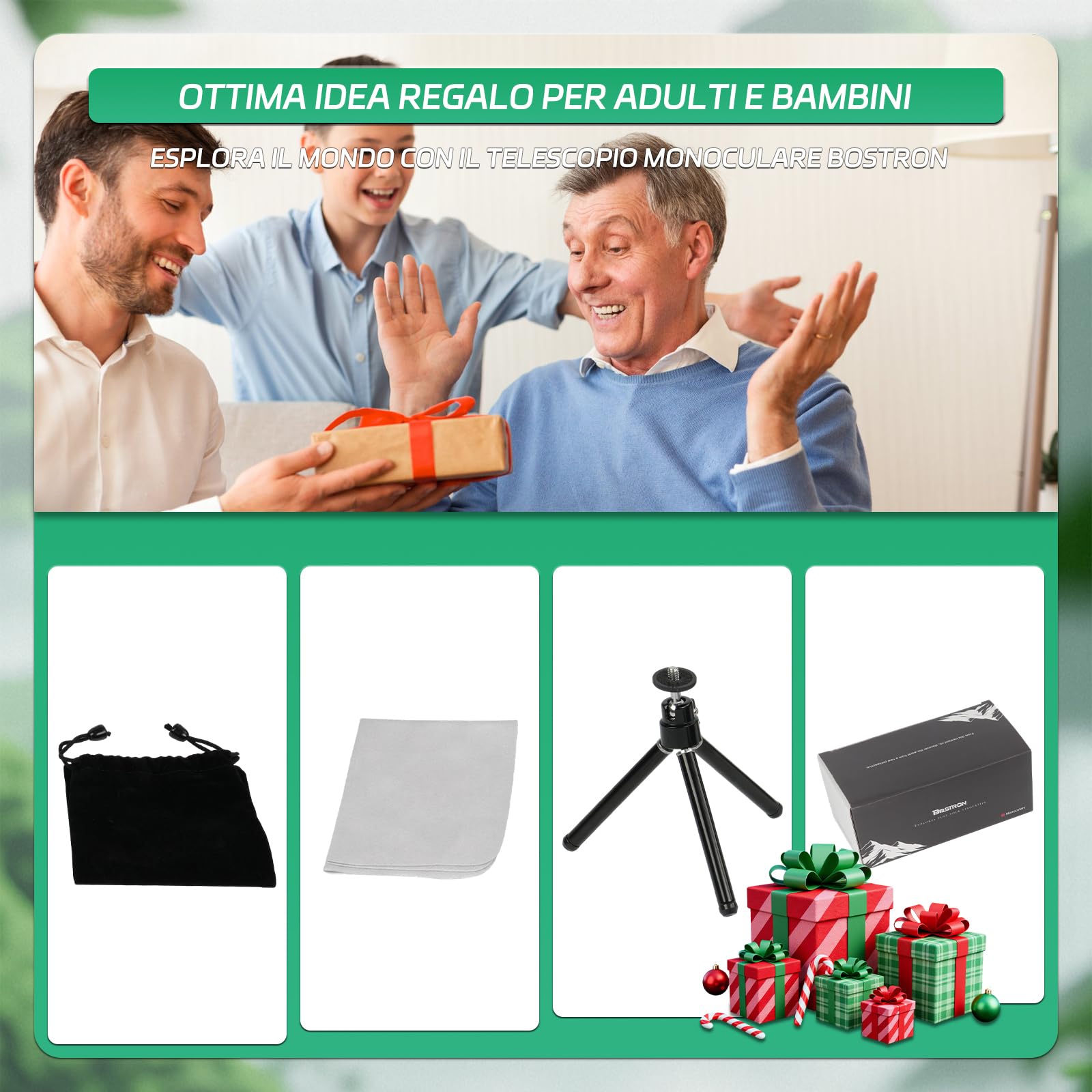 Telescopio Monoculare 10x50,Impermeabile per Birdwatching | HD FMC ad alta potenza Telescopio monoculare,Portatile per adulti bird watching caccia escursionismo, campeggio