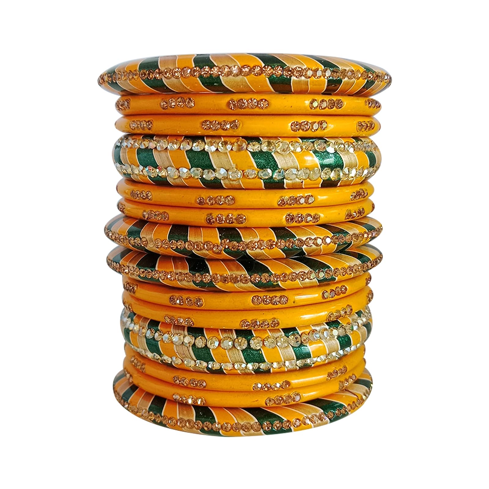 IDEA 4 BANGLES Lac Bangles for Women Kangan Set Traditional Indian Jewellery (Yellow, 2.4) (B0D77Z7KZV) Amazon Price History, Amazon Price Tracker
