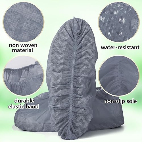 Miniatura 10 de Paquete de 300 fundas desechables para botas o zapatos, antideslizantes, grandes, para cubrir zapatos o botines en interiores, protectores de