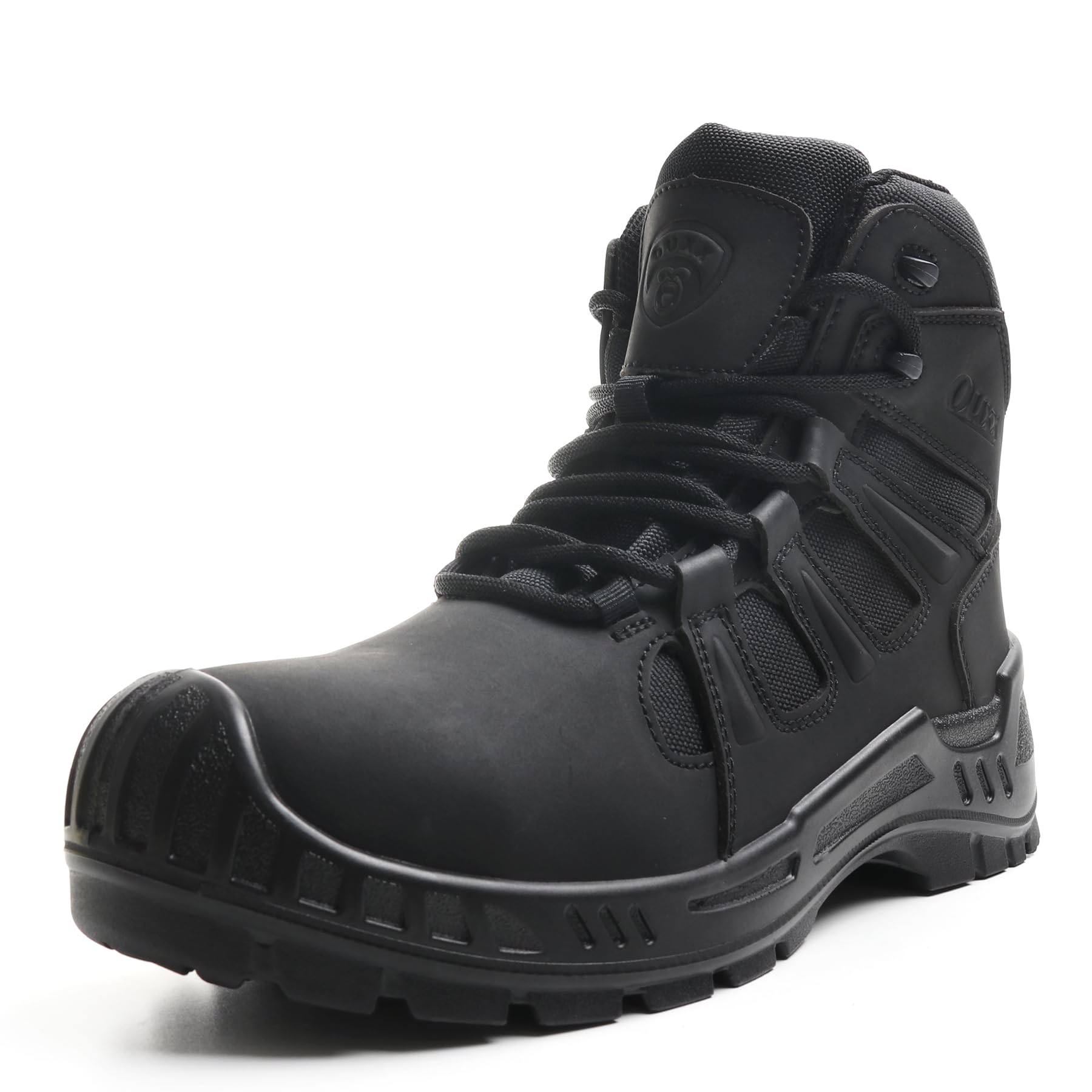 OUXX Men's Composite Toe Work Boots, ASTM F2413 Safety Shoes, Metal Free, Slip-Resistant Boot(OX4603)