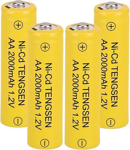 Rechargeable AA Batteries - 2000mAh NiMH Battery Pack, Durable Long-Life  4-Pack Battery Set for Electric Toys, Flashlights, Remotes, Portable
