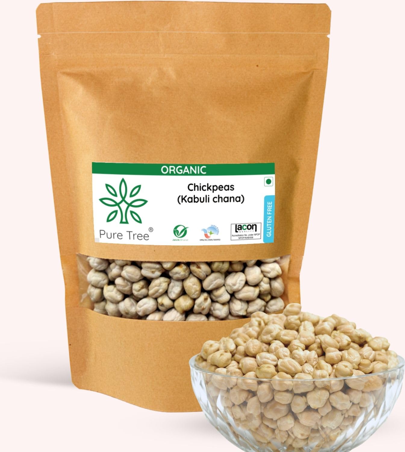 Pure Tree Certified Organic Kabuli Chana | 900 grams | Chole Chana | Dollar Chickpeas | Safed Chana High In Fiber & Protein Safed Chole | White Chole Vatana (B09M3S7V22) Amazon Price History, Amazon Price Tracker
