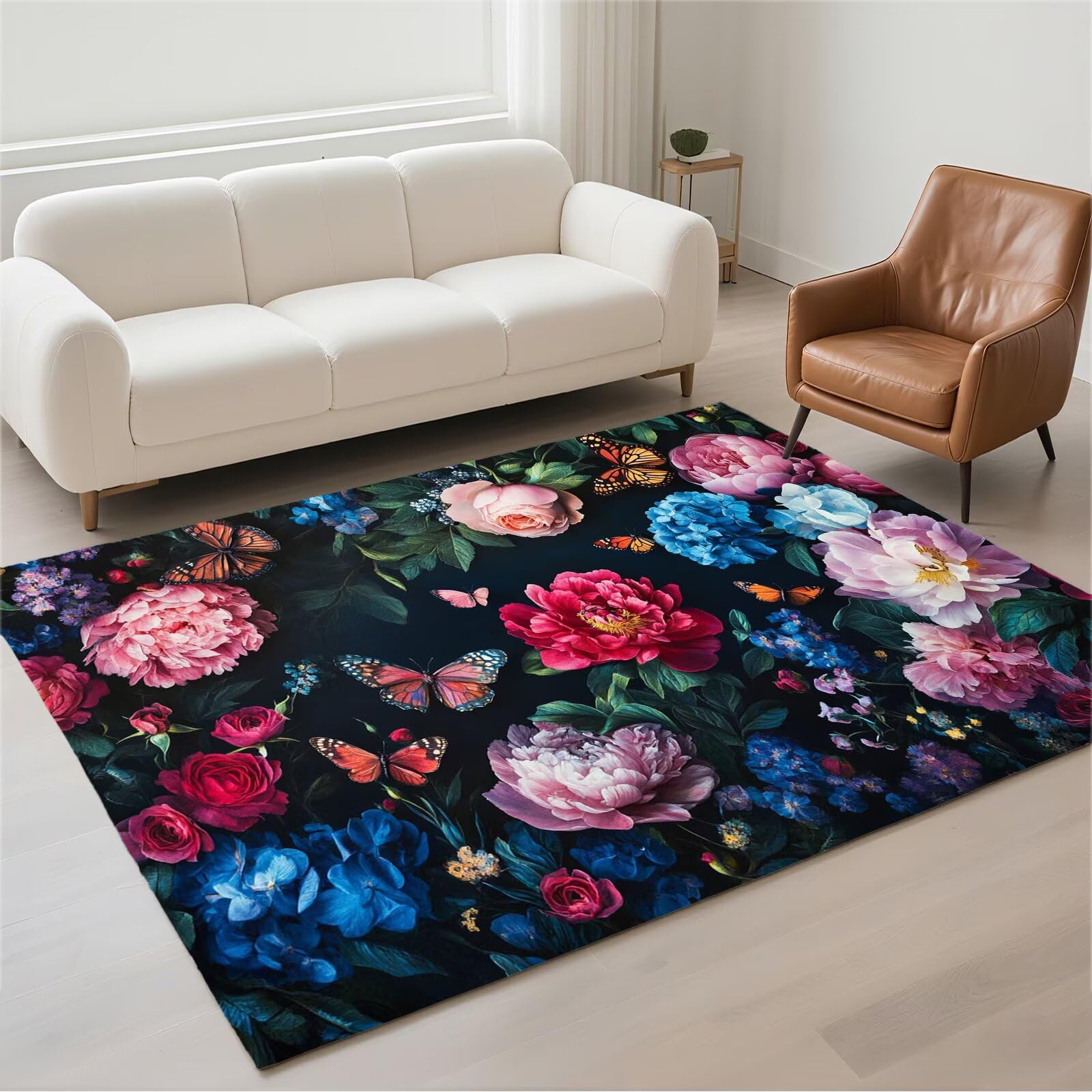 Tapis lavable antidérapant 50x80 petit carpet de chambre moderne