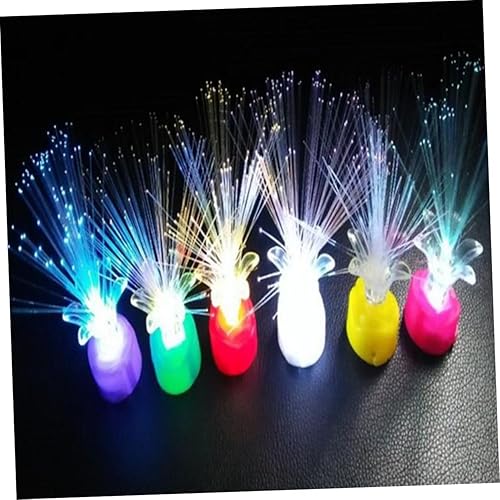Miniatura 2 de Uonlytech Luz LED de fibra óptica rosa 10 piezas de fibra óptica flor cadena luces para el hogar fiesta lámpara de noche decorativa al azar