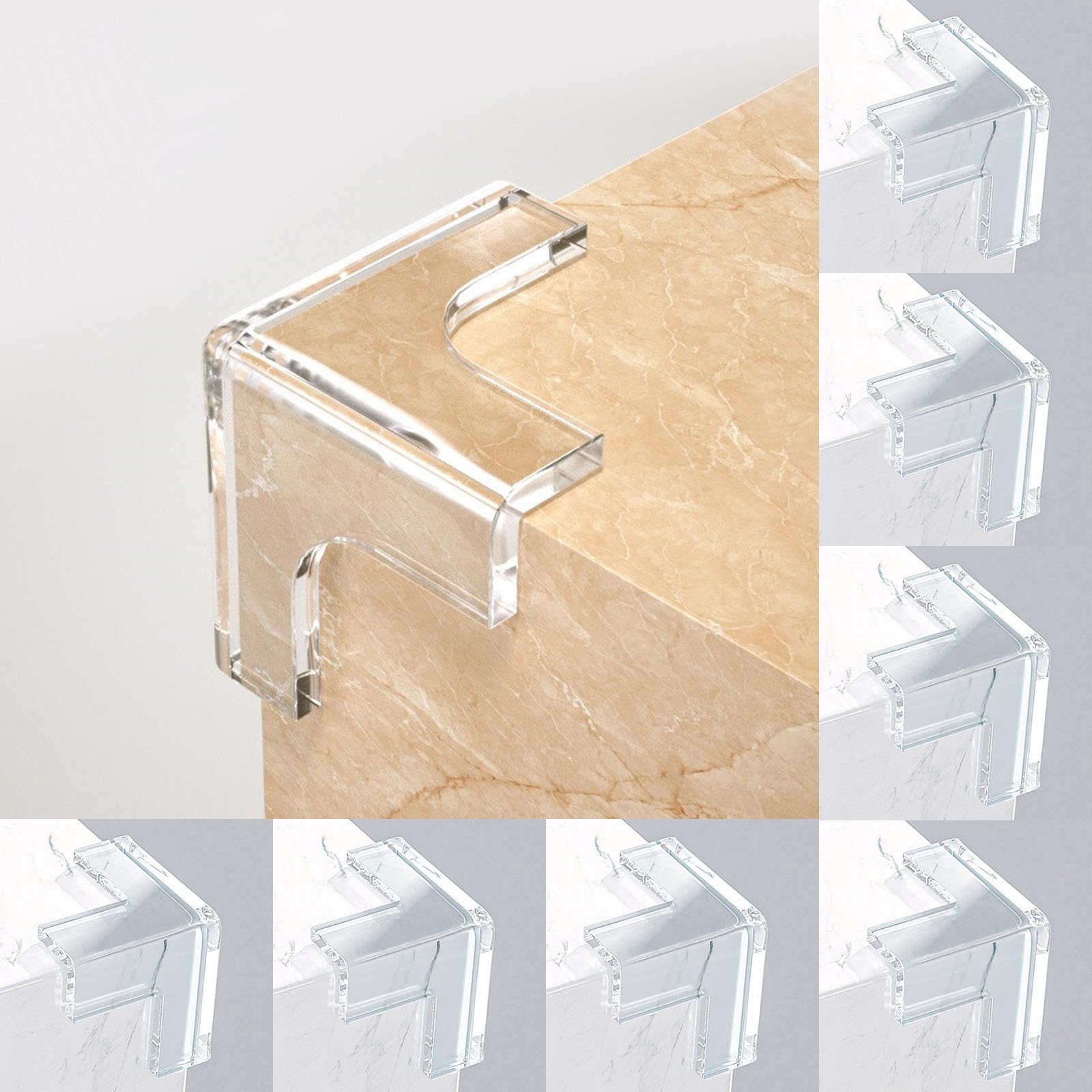 WNCY 8 Pack Corner Protector,T Shape Silicone Table Corner Protector Guards Clear Corner Protectors for Furniture Corner Protectors Corner Guards Proof Bumper Corner Covers