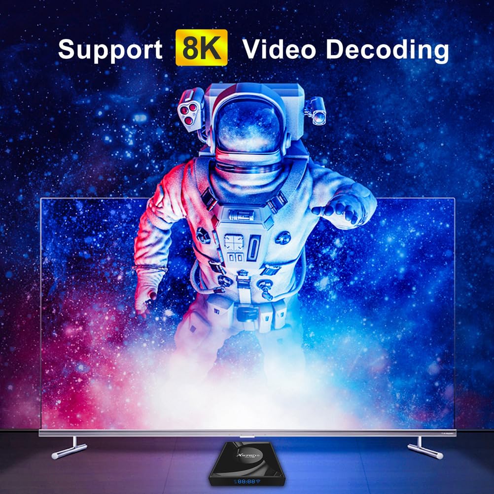 Decodificador Android TV 13.0, X88 Pro 13, LAN Ethernet De 1000 Mbps, 4 GB De RAM, 64 GB De ROM, RK3258/8K/3D/H.265/BT 5.0.,4gb+64gb