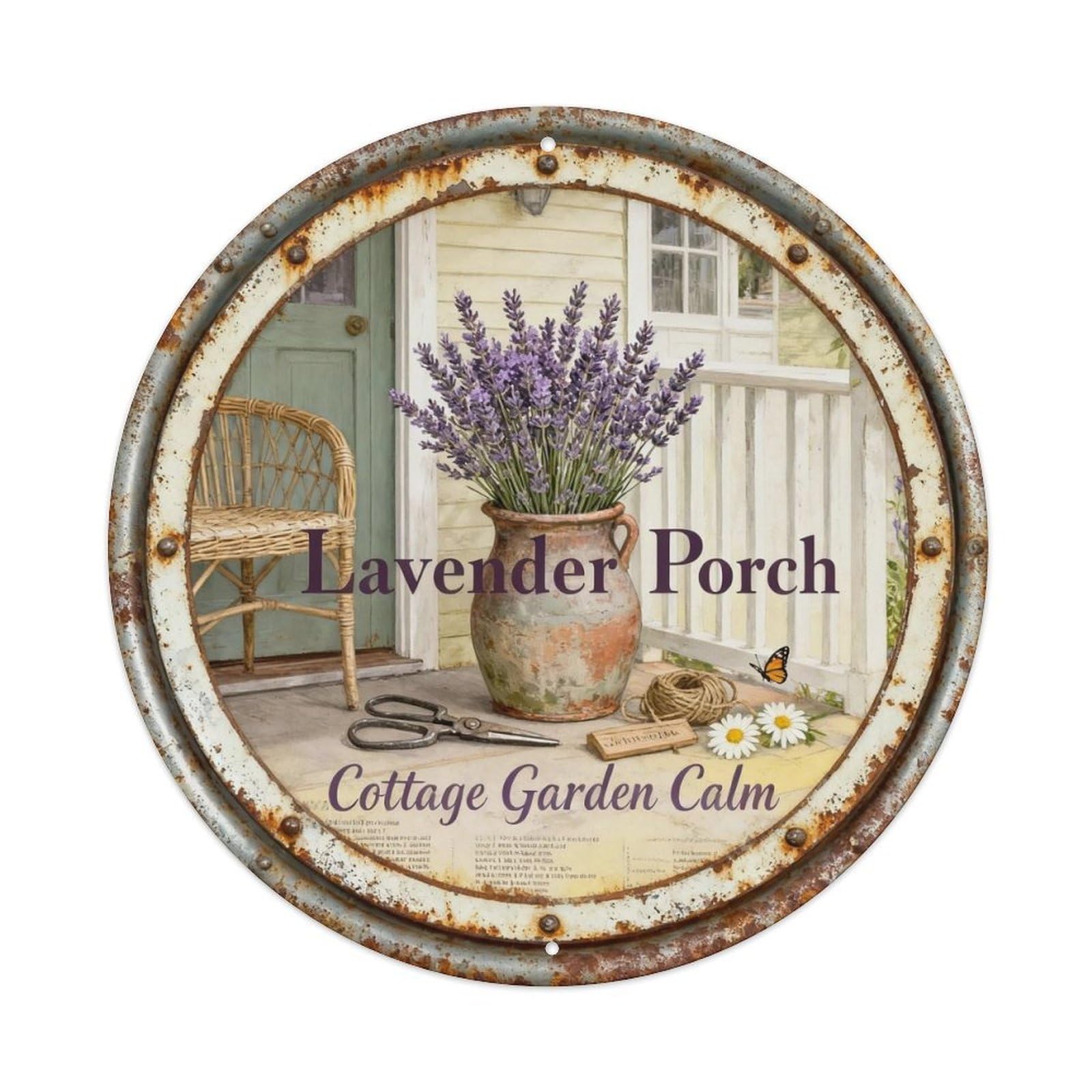 Lavender Porch Metal Tin Sign Plaque