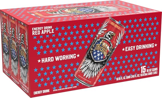 Full Throttle Red Apple: Hard-Working Energy Drink. 16 Fl oz (Pack of 15)