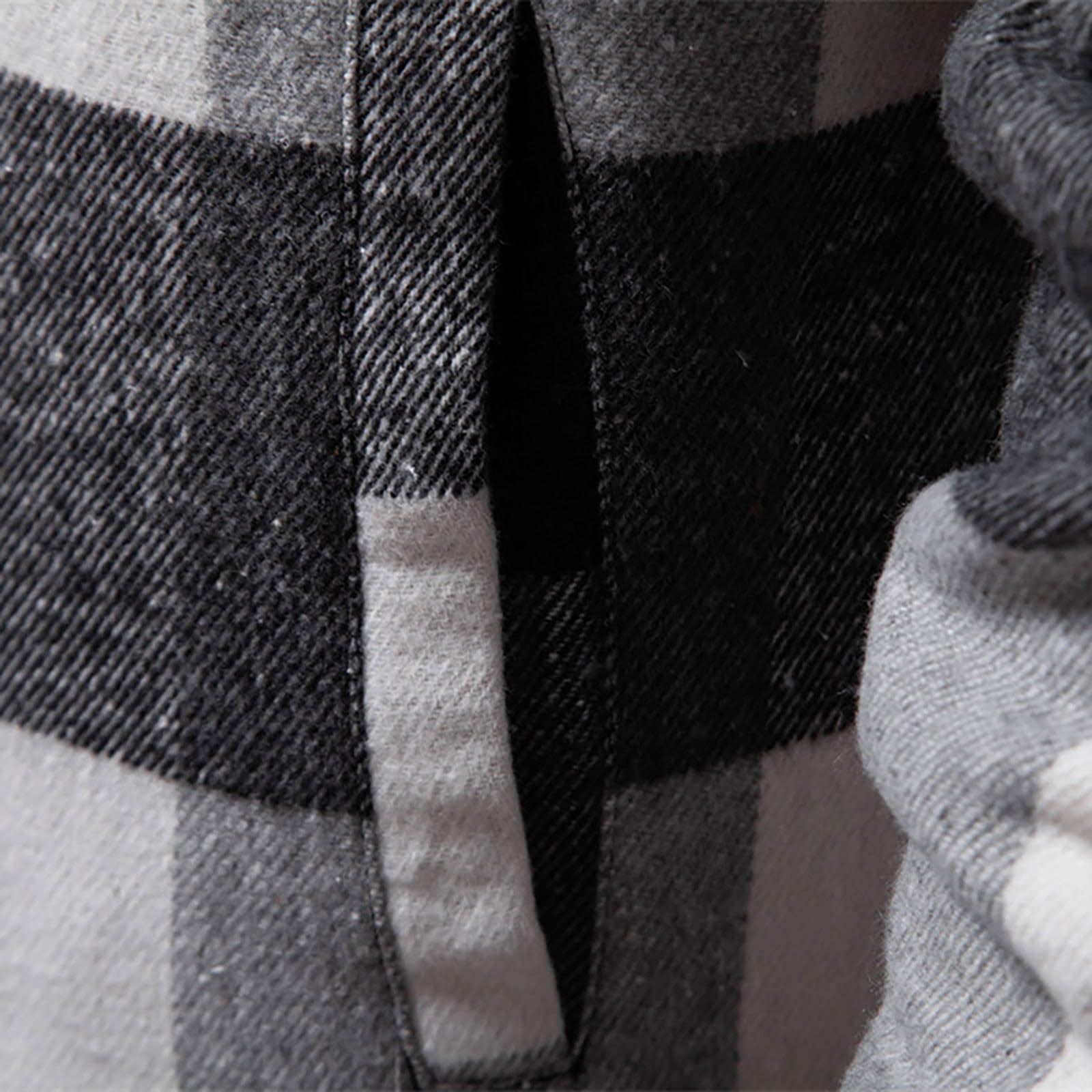 Giacca in pile da uomo, casual, da lavoro, con bottoni, in flanella | Patchwork Plaid Jacquard Giacche Spesse Caldo Trapuntato Foderato Cappotto Invernale Con Tasche Lavoro E Longe Usura Ideale