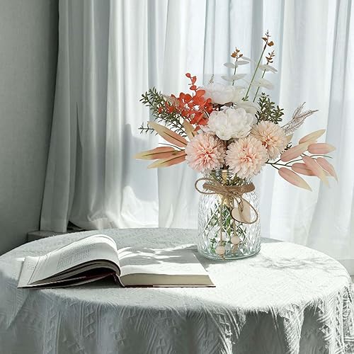 Miniatura 4 de Leftover Flores artificiales en jarrón, flores artificiales en jarrón, centros de mesa para comedor, centros de mesa de flores para mesas, flores
