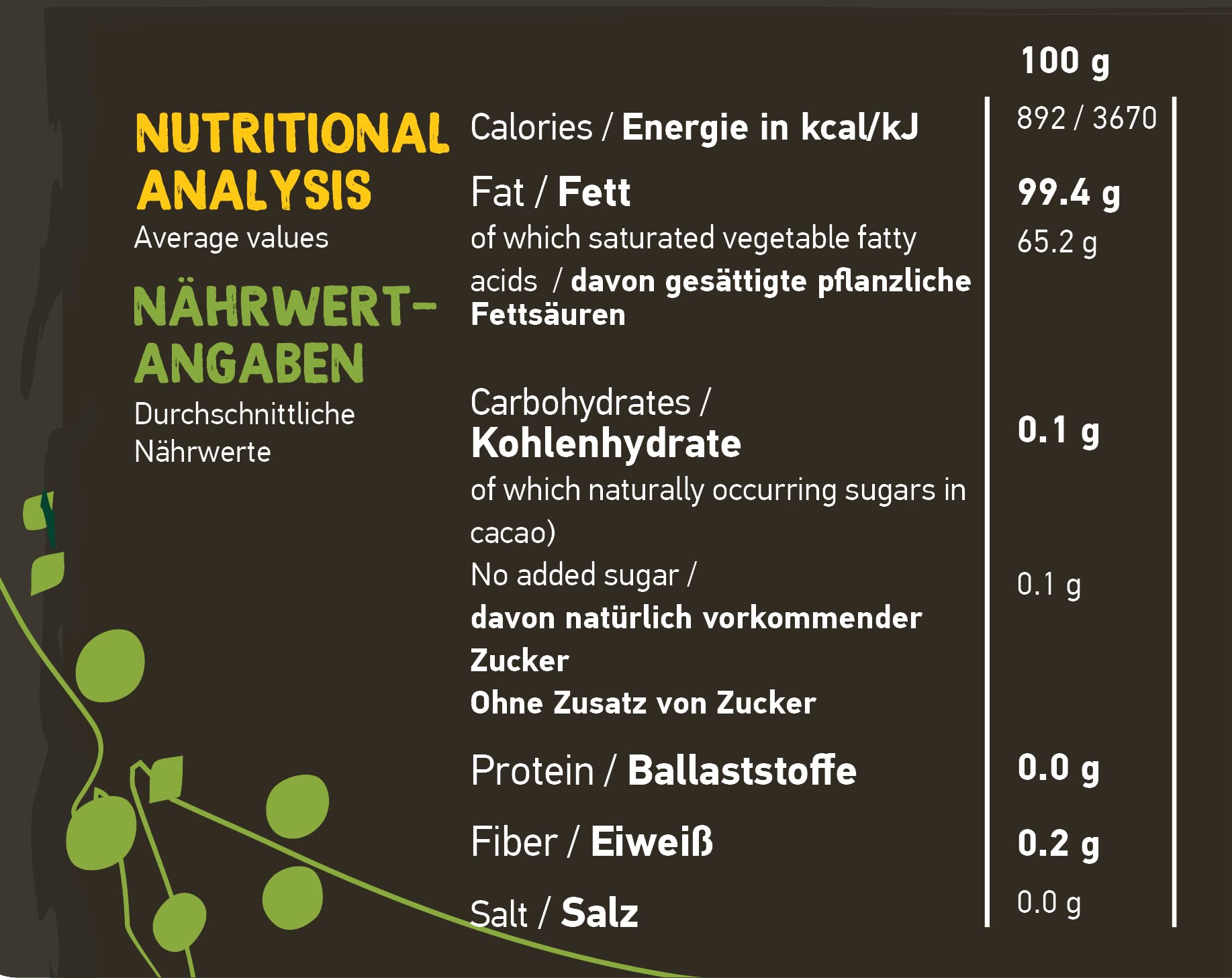 BAMBOO STORY Kakaobutter Kakaochips Criollo 900g 100% Reine