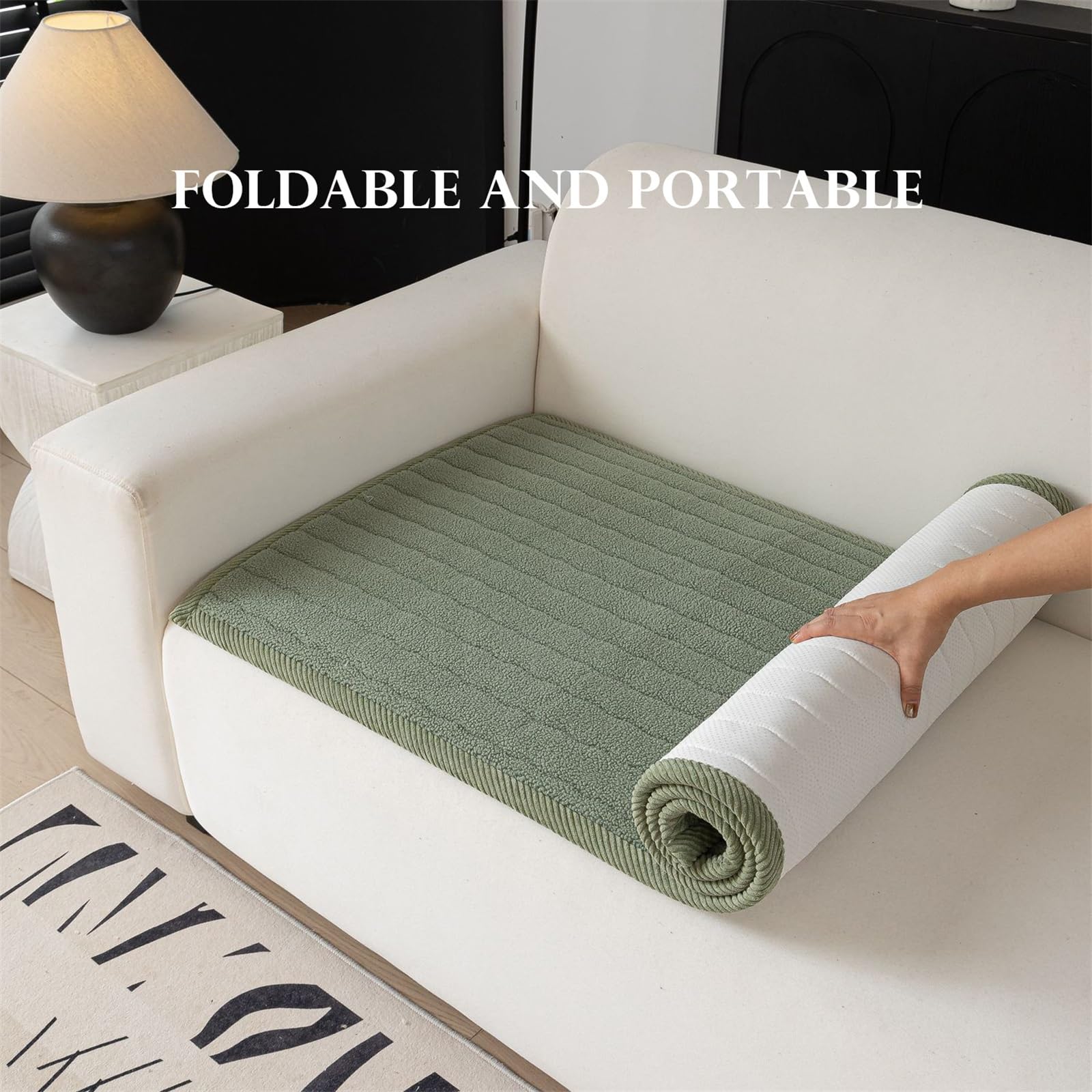 Funda protectora antideslizante para sofá para mascotas, lavable a máquina, ajuste seguro, impermeable y duradero, perfecto para perros y gatos (verde, 55 x 160 cm)