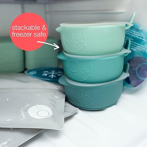 Miniatura 3 de b.box Fill+Freeze (paquete de 3) Recipientes de comida para bebés Silicona de grado alimenticio congelador, microondas, apto para lavavajillas