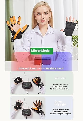 Miniatura 8 de Rehabilitation Robot Gloves, Electric Hand Therapy Equipment for Stroke Hemiplegia Finger Recovery, Adjustable Strength Recovery Trainer