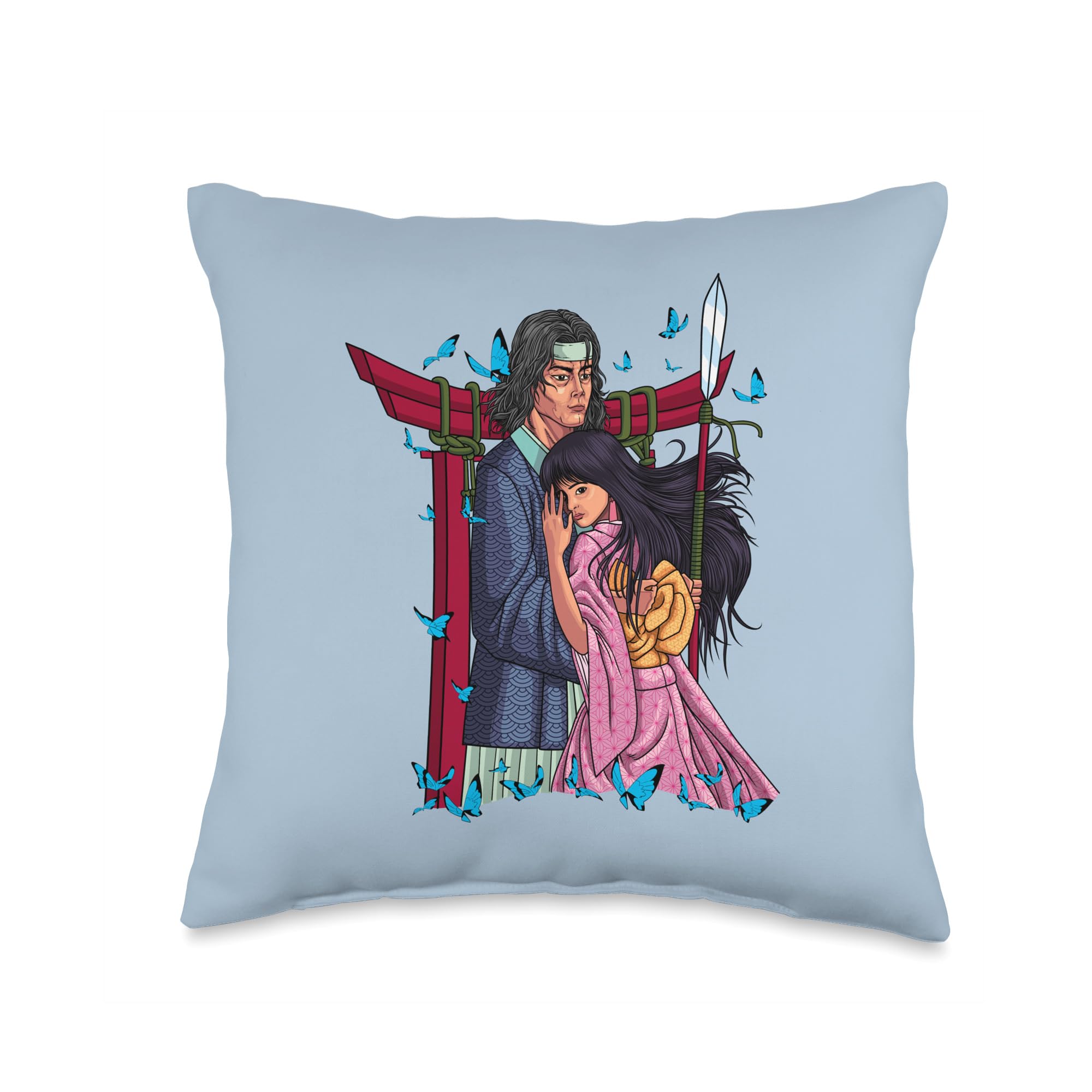 Gods of Shinto Mythology Japanese Gods Izanagi and Izanami Throw Pillow, 16x16, Multicolor
