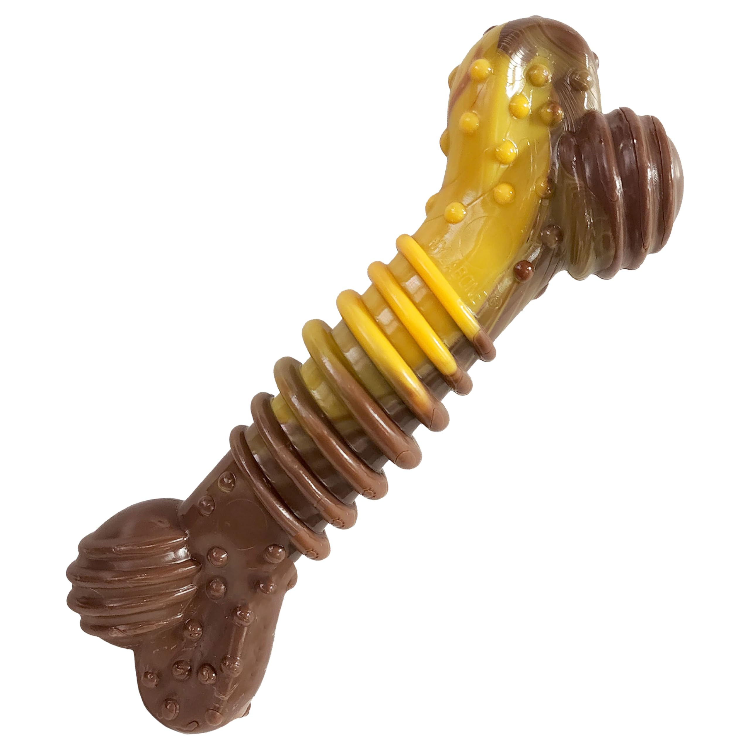 Nylabone Groove Bone Power Chew Toy for Dogs, Dental Dog Toys for Aggressive Chewers, Dog Chew Bone, Long Lasting Philly Cheesesteak, For Medium Dogs - Up to 35 lbs, 1 Count