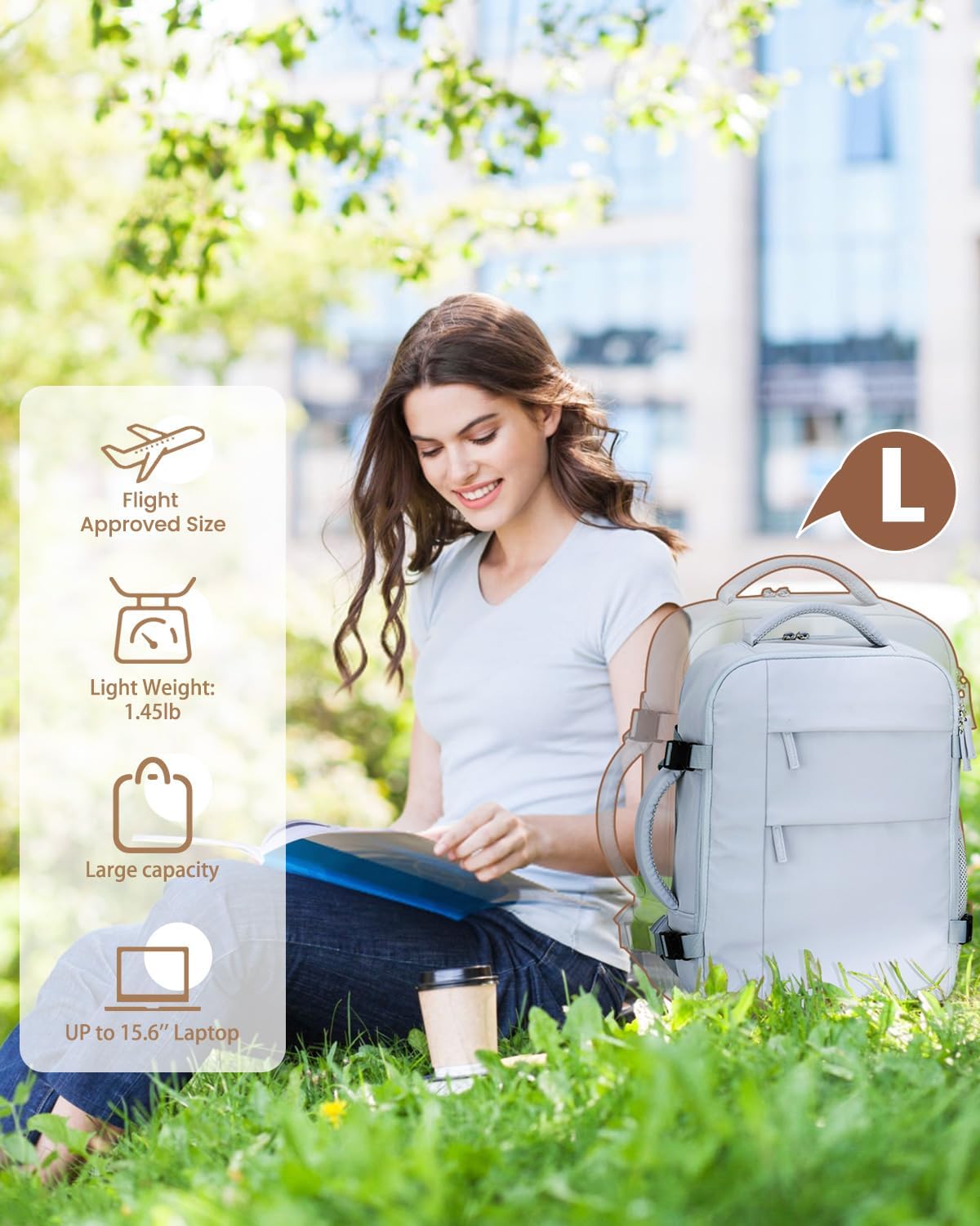 Travel Backpack for Women Man, Waterproof Laptop Backpack Travel Bag Airline Approved Carry on Weekender Overnight Bag Bookbag for Business,Travel, Work Fits 17.3 inch Laptop(Large,Blue) - Image 2