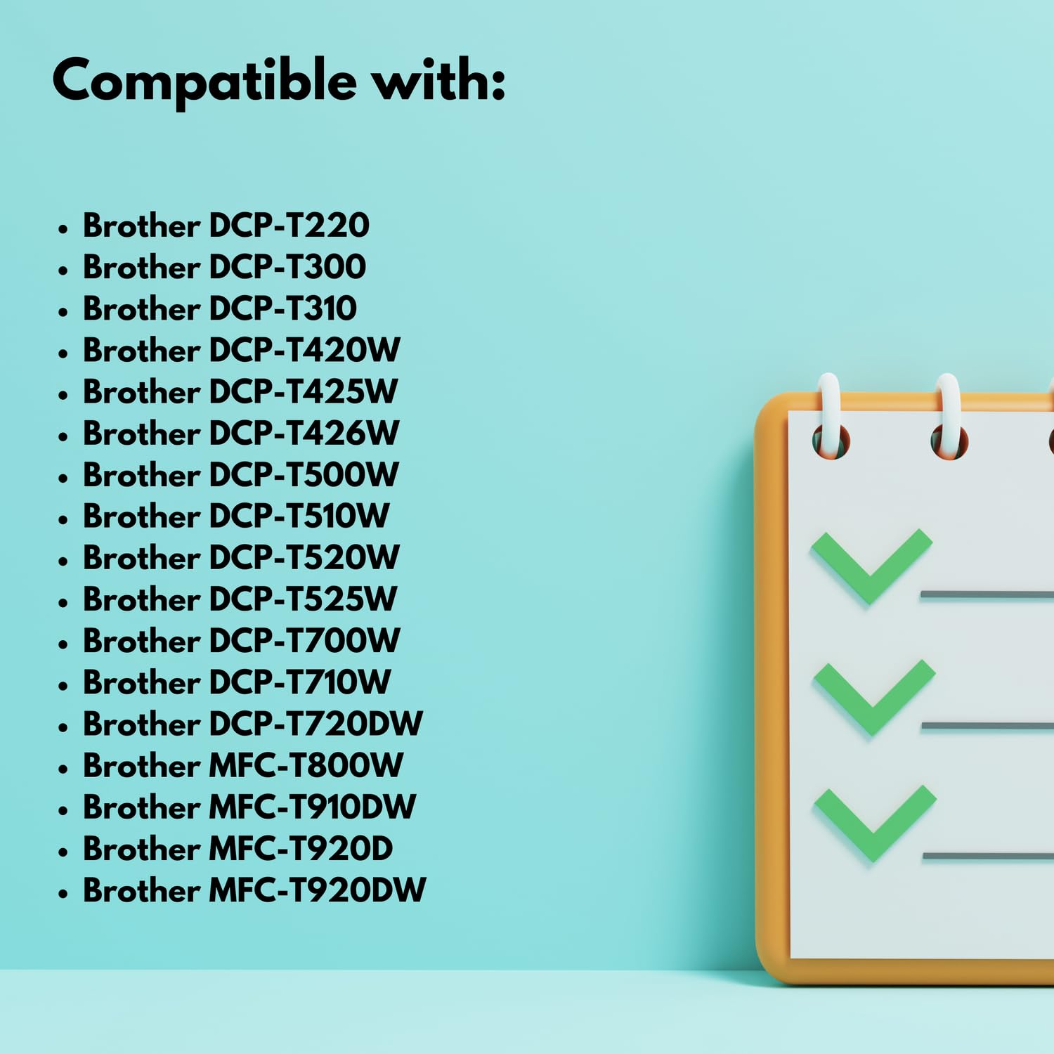 EVOKE BT6000 BT5000 Zestaw tuszy kompatybilny z Brother DCP-T220 T420W T425W T426W T500W T510W T520W T525W (Zestaw CMYK) 21400 Stron 265 ml