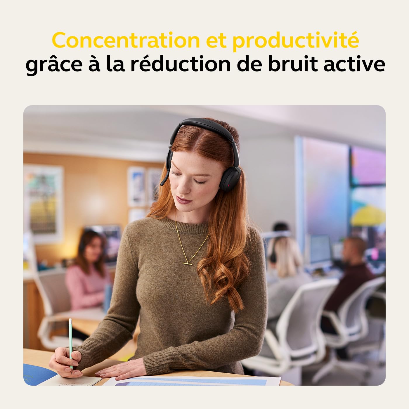 Jabra Evolve2 65 Flex - Casque stéréo avec Bluetooth, Socle de Recharge sans Fil, Technologie antibruit ClearVoice et ANC Hybride - Compatible avec Toutes Les principales Plateformes (UC) - Noir
