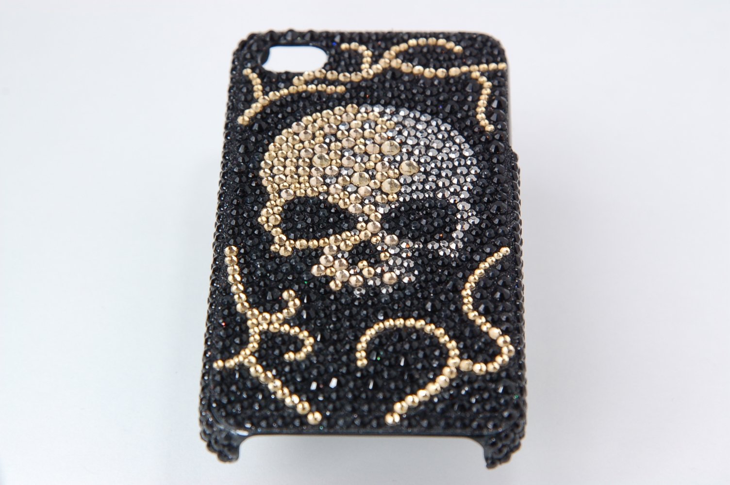 Amazon.co.jp: iphone4用ケース デコ スカル ガイコツ ゴールド 